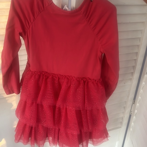 Vibrant Red Ruffle Dress - Picture 4 of 4